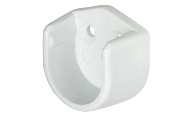 Garderoberørholder 25mm Plast Hvit