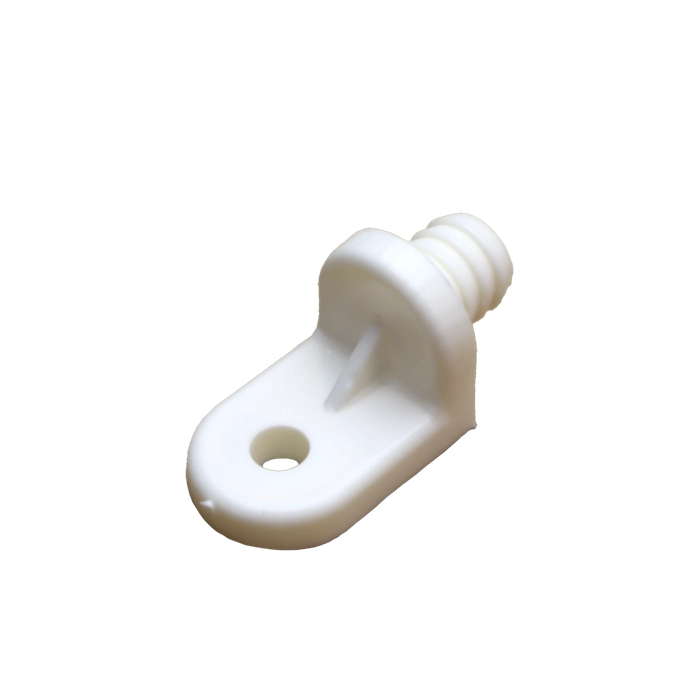 Vinkel 15x21mm Dübel 8,2mm 1 Hull Hvit