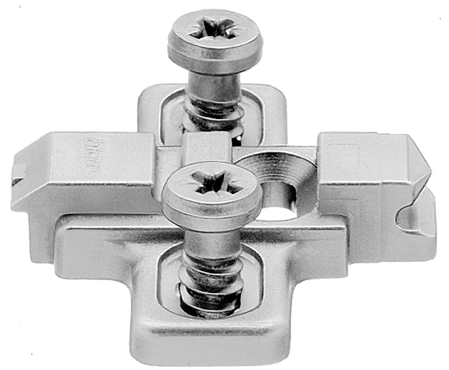 Monteringsplate Blum 37mm  H0 M/Euroskrue Zamak