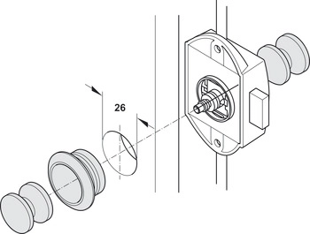 Rosett Trykklås 19mm Hvit 