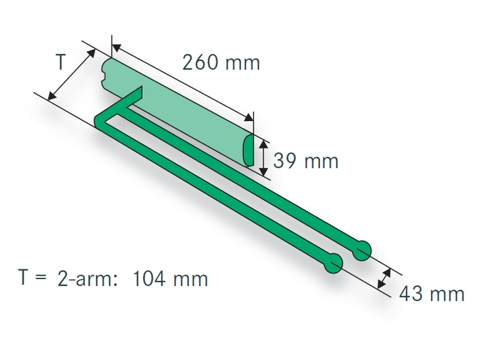 Håndkleuttrekk Kesseböhmer 2-Arm 410mm Krom