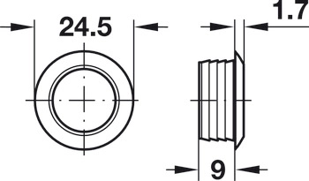 Rosett Trykklås 16mm Hvit