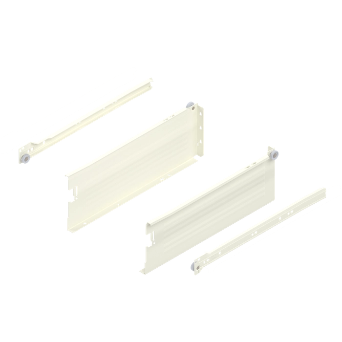 Metabox Blum Høyde K (118mm) Hvit - Flere Lengder