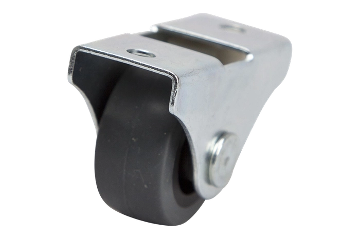 Møbelhjul Mini Ø25mm Med Plate & Gummibelagt