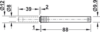 Push Catch Ø10x90mm 26-48N - Flere Farger