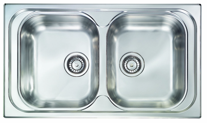 Kjøkkenvask Atlantic stål 2 kum uten rille