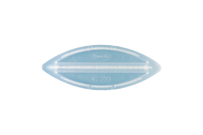 Lamello C20 transparent plast (60x23x4mm) 250 pr eske