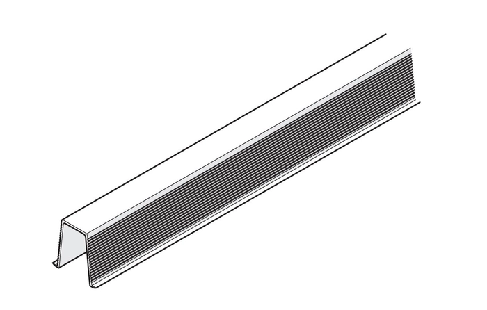 Styreskinne Hawa Junior 80/B 1,3m Plast Sort  