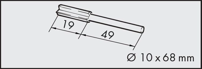 Fresestål Hawa Porta Ø10mm 68mm
