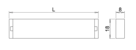 Hylleprofil Sunup Bak Hylle Led  760mm Min.18mm Plate