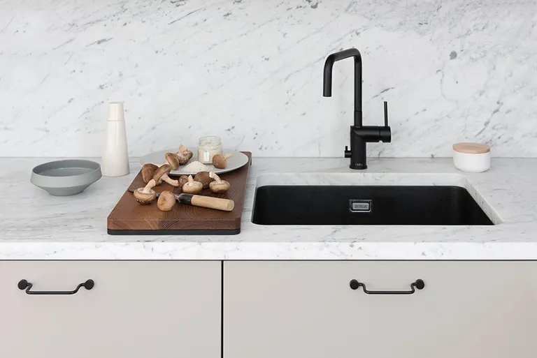 Kjøkkenvask Stala Combo 1 Kum Underlimt Sort Kompositt