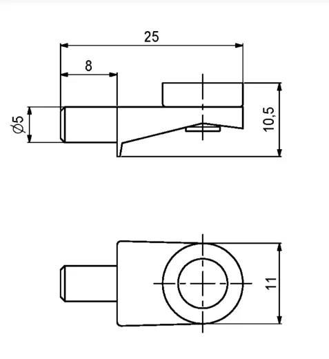 Hyllebærer stål nikkel 4stk