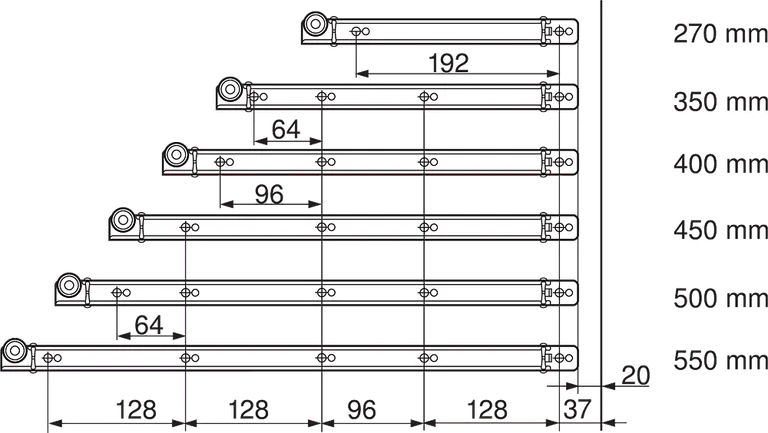 Metabox Blum Høyde N 54mm Hvit 