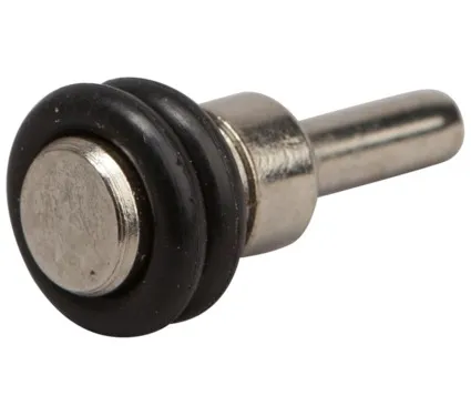 Hyllebærer Glass 5mm Krom M/Sort Ring