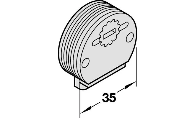 Skyvedørshjul Plast Grå