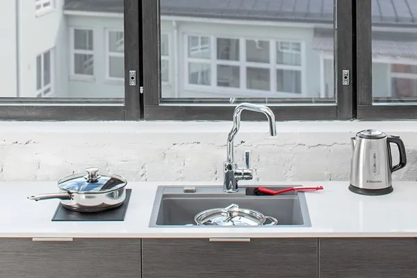 Komposittvask Stala Combo 1 Kum Plan & Underlim Grå 