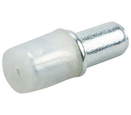 Hyllebærer for glasshylle Ø5/5mm m/plast hette 1000stk