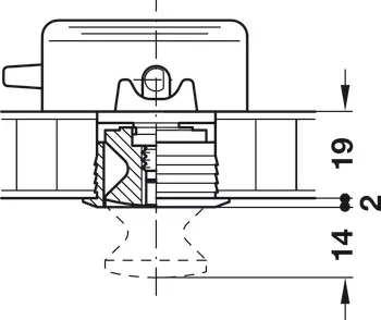 Rosett Trykklås 19mm Hvit 