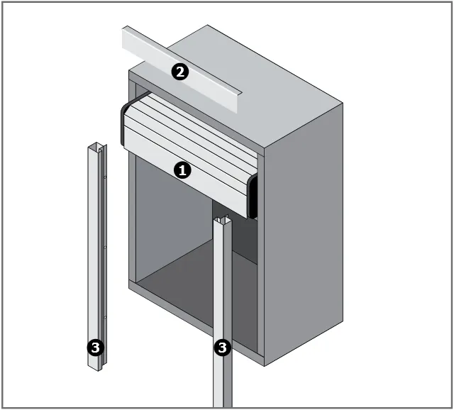 Sjalusidør Knoke KS25 B600mm Rustfri Look