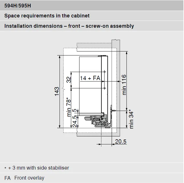 Plicobox D450 x B568 x H130 mm 7/8 uttrekk 25 kg karbon svart