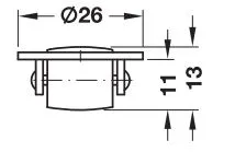Hjul 360° Til Dreieskive  25kg
