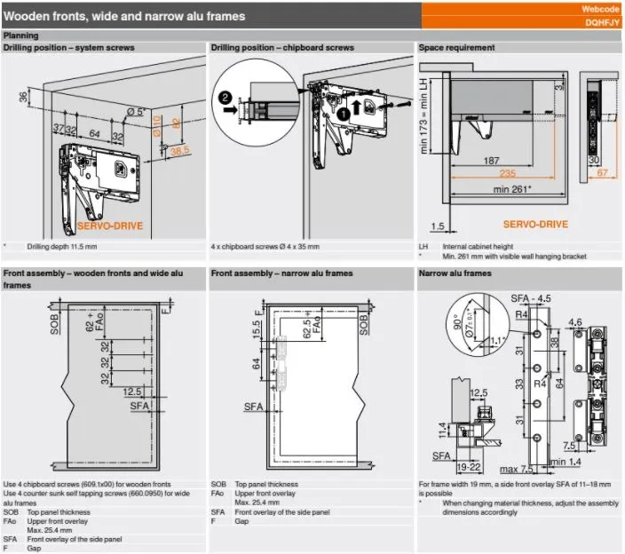 Løftebeslag Blum Aventos HK-Top Tip-On Kraftpakke