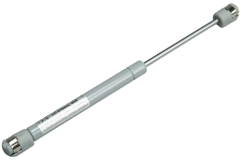 Gassdemper 6 kg for topphengslet overskap sølv