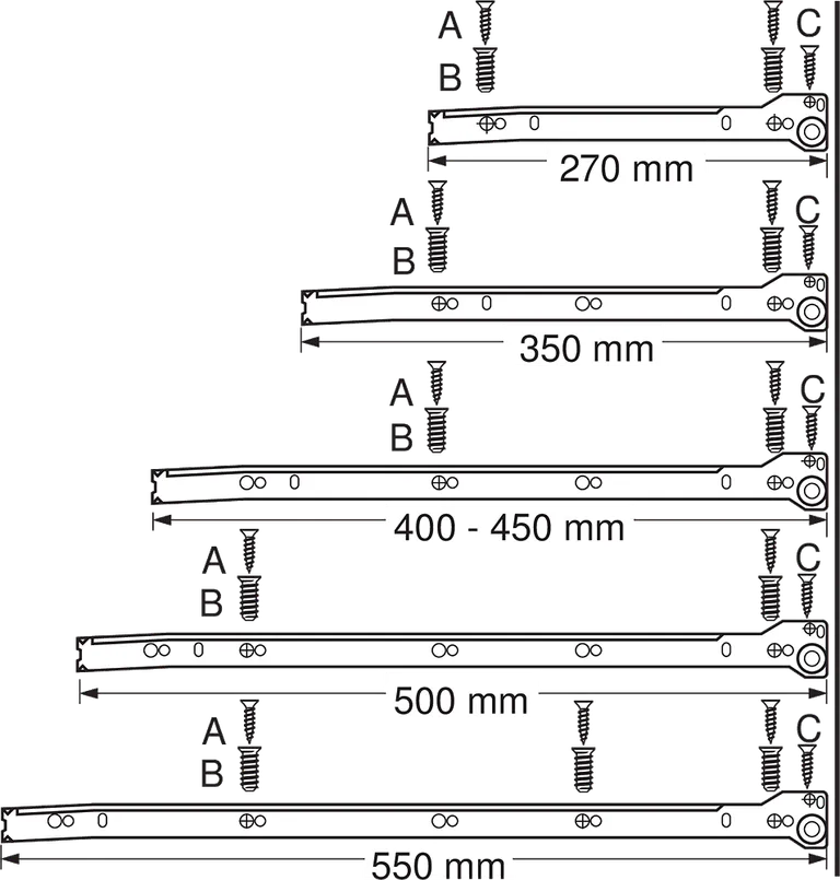 Metabox Blum Høyde M 86mm Hvit