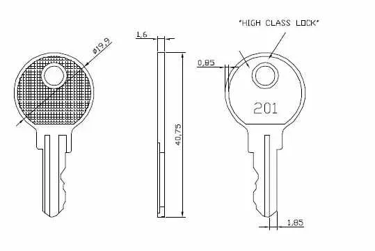 Masternøkkel Cam Lock til M224