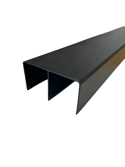 Skyvedørskinne BT  Topp 50kg 3m  Sort 