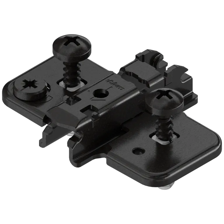 Monteringsplate Blum H3 37mm Dübel M/Exenter Høydejustering Svart Onyx