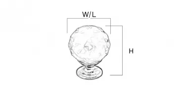 Krystallknott 9990 Ø30mm Krom  