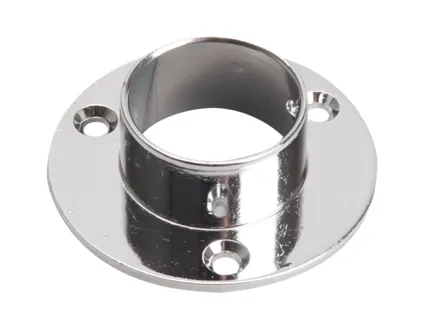 Garderoberørholder Ø25mm Veggfeste M/Stoppskrue Krom