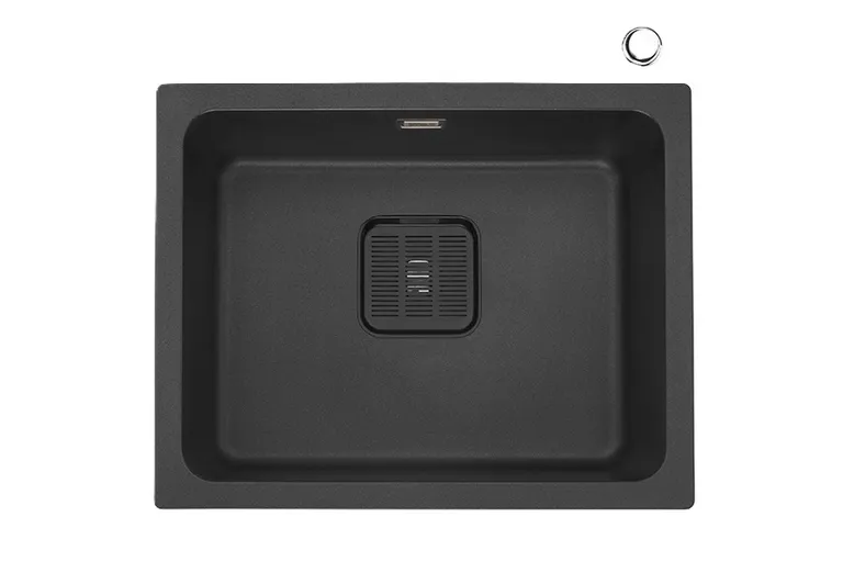 Kjøkkenvask Stala Combo 1 Kum Nedfelling Sort Kompositt