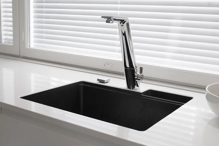 Komposittvask Stala Combo 1 Kum Plan & Underlim Sort