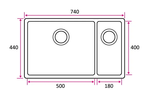 Kjøkkenvask Stala Lagom-50-18 1,5 Kum 