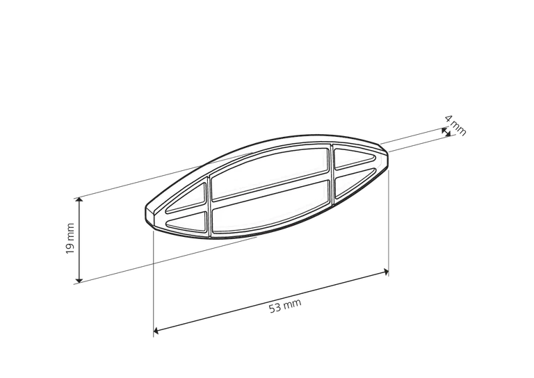 Lamello C10 transparent plast 53x19x4 mm 300stk