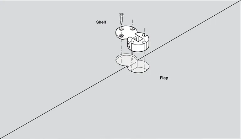 Klaffehengsel 90° Ø35mm Plano-Medial  Nikkel