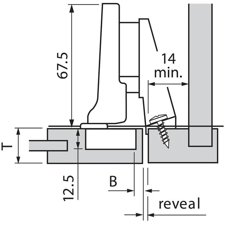 Hengsel Blum 94° Mini Ø26mm K18