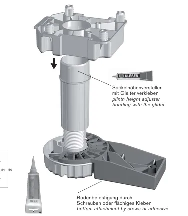 Anti-tipp Sokkelbein 4stk