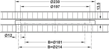 Dreieskive Ø230mm H13.5mm 150kg