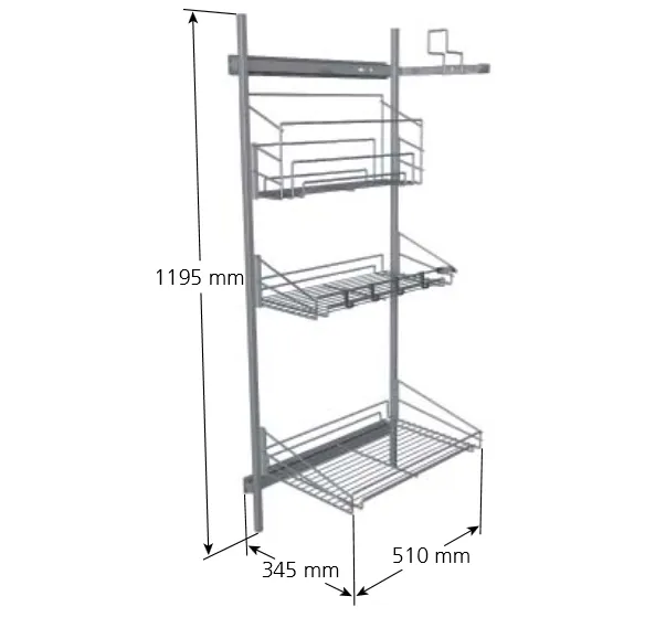 Kosteskapsuttrekk Pelly M/3 Kurver Antrasitt