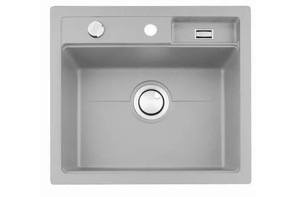 Komposittvask Stala Combo 1 Kum Plan & Underlim Grå 