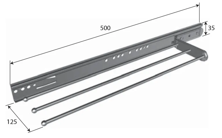 Håndkleholder Pelly 3 Hengere Antrasitt