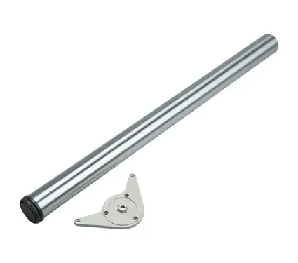 Bordbein justerbar Ø60 H870mm børstet stål