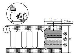 Lamello P-system dybdejusteringsverktøy 2 mm for P-16