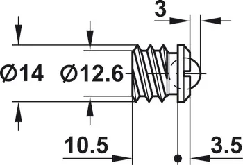 Kulesneppert For Innboring Ø14mm