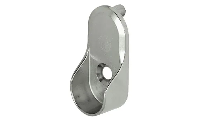 Garderoberørholder Oval Dübler 30x15mm Krom 