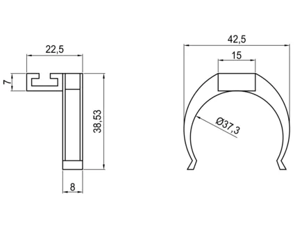 Clips Til Sokkelbein BT Ø32mm