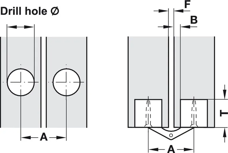 Lamellhengsel Zysa Ø10mm For 14-19mm Dør Messing
